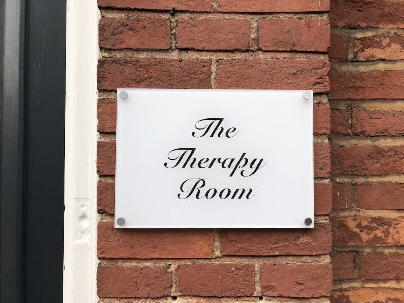 The Therapy Room sign